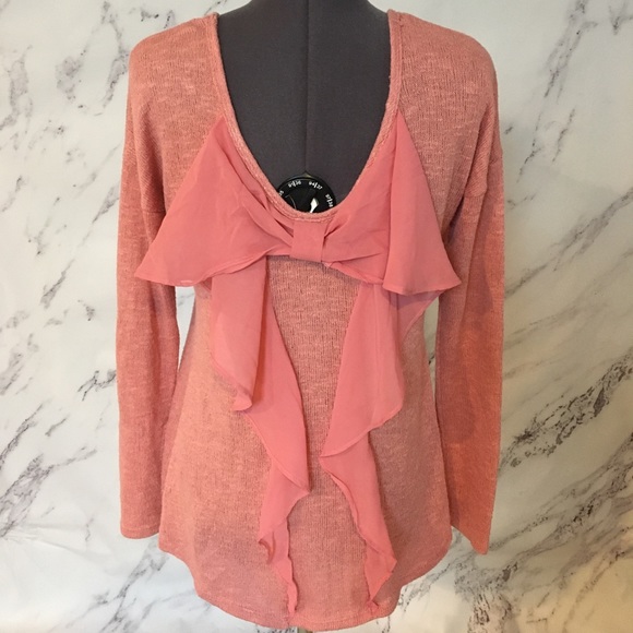 Von Maur Knit Sweater w Bow Detail Sz L - Picture 2 of 2